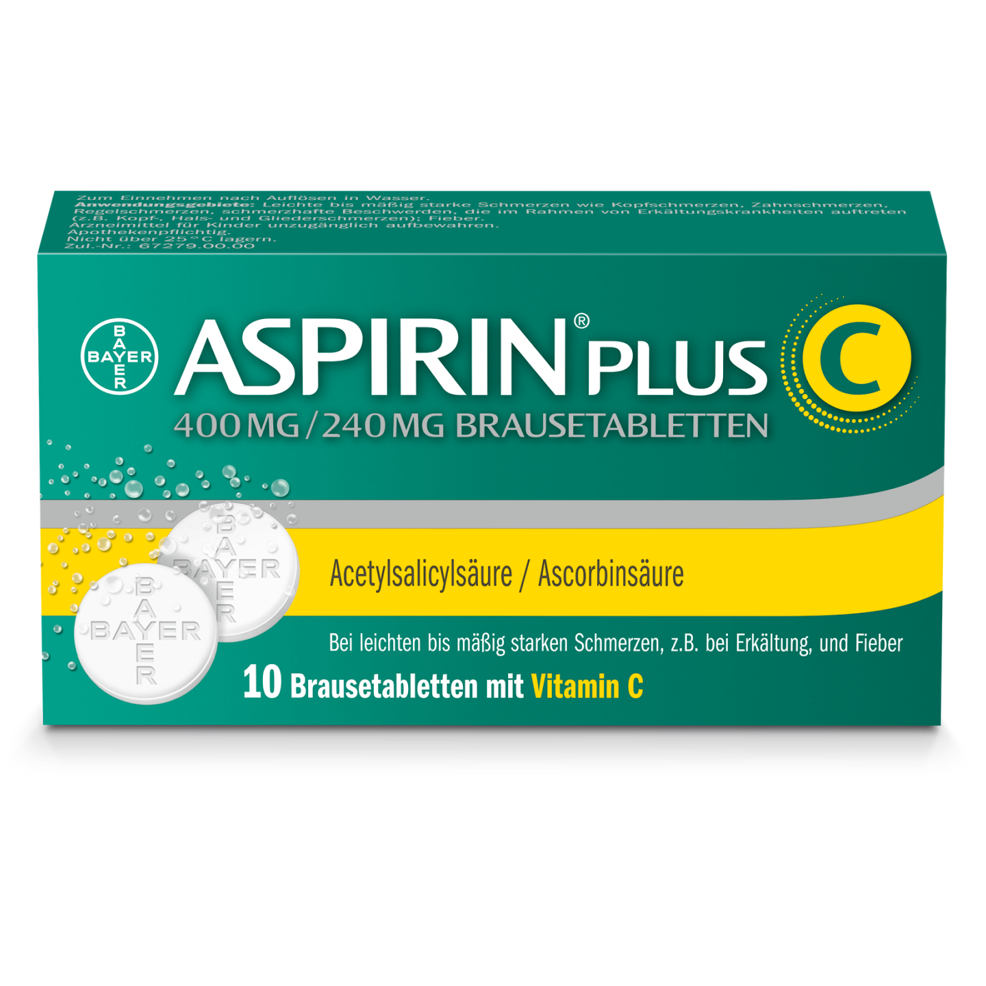 Eine Packung Aspirin Plus C