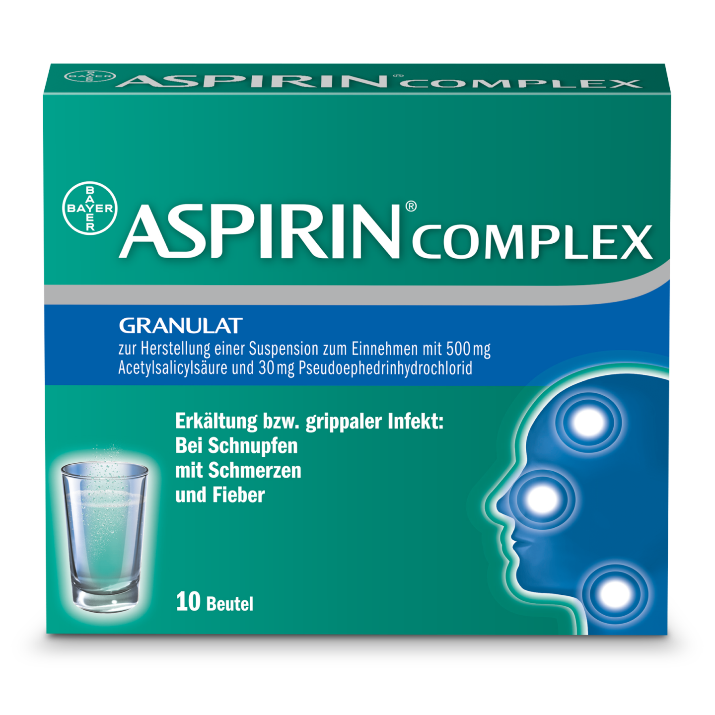 Eine Packung Aspirin Complex